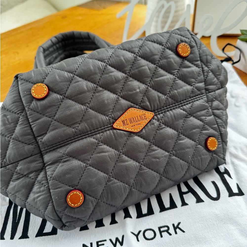 MZ Wallace Charcoal Quilted Tote - Picture 4 of 16